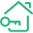Icon mit Haus und Schlüssel